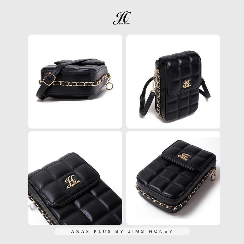 Anas Mini Bag Jims Honey Tas Selempang Bahu HP Wanita Elegan Polos Kulit PU 6