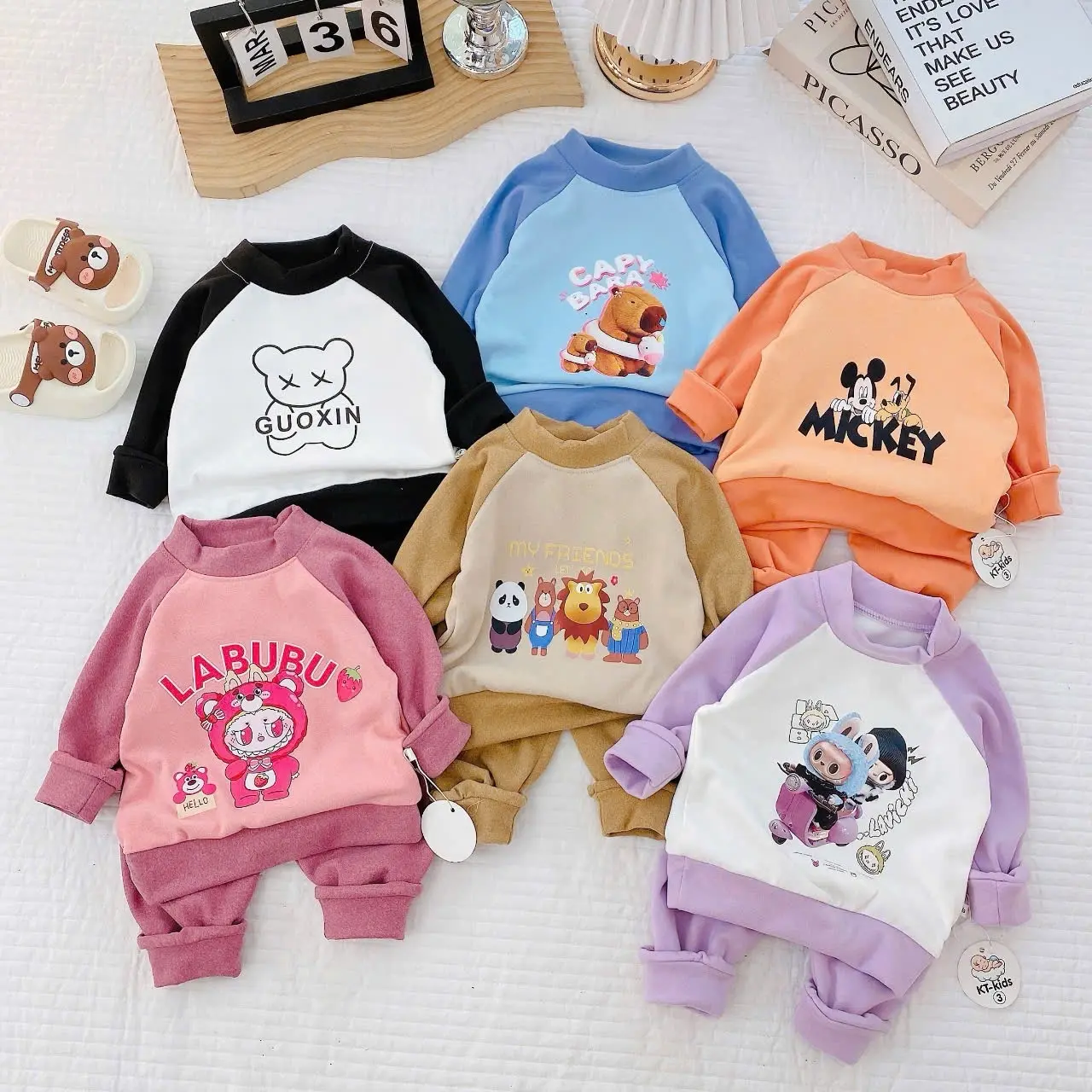 B03 Combo Bộ quần áo giữ nhiệt chất ZIP LÔNG cho bé trai, bé gái size từ 5 đến 16kg