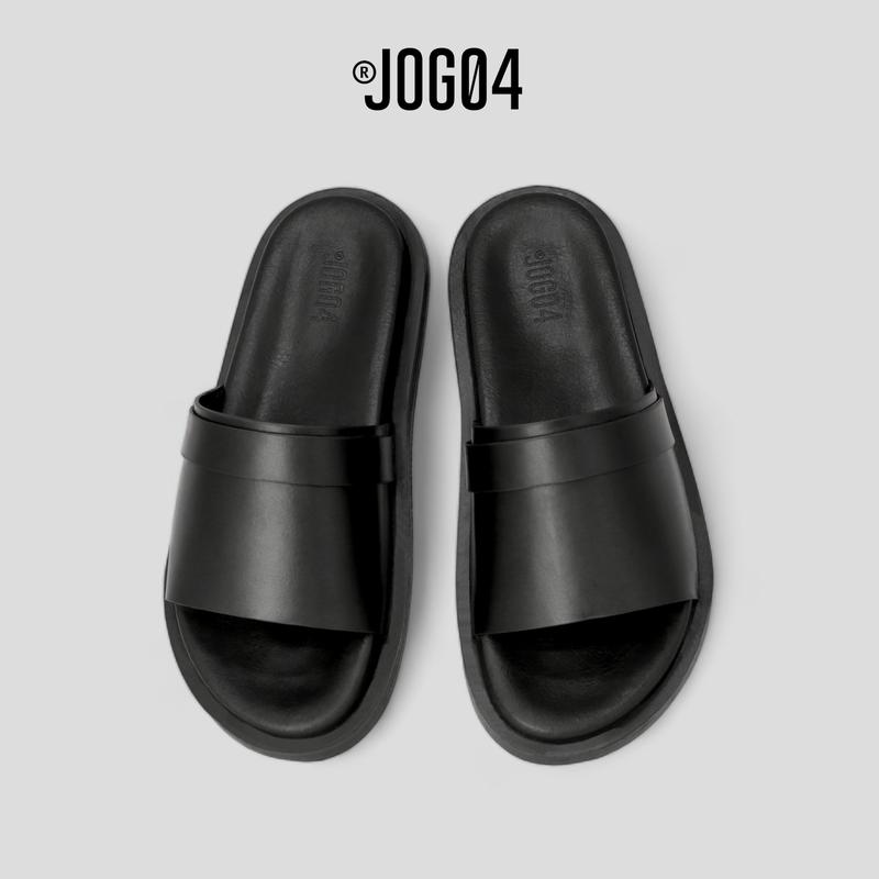 F1 - Dép da Fatty JOG04 , thiết kế hiện đại , quai da 3 lớp chắc chắn