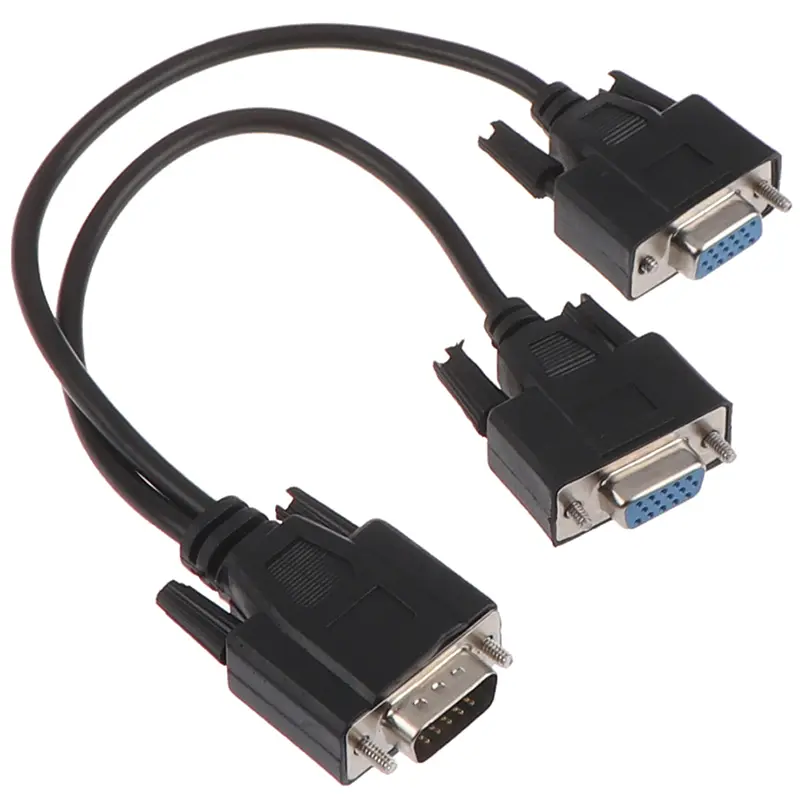 Bộ Chuyển Đổi 15 Chân VGA Đực Sang 2 Vga SVga Nữ Bộ Chia Cáp Màn Hình Video