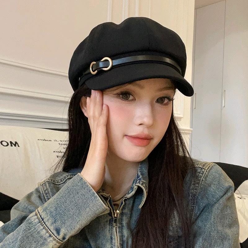 BVC125 Mũ Nồi Nón Beret Dây Da Hàng Thiết Kế Thời Trang Hàn Quốc Cho Nữ 2024 Hat Cap