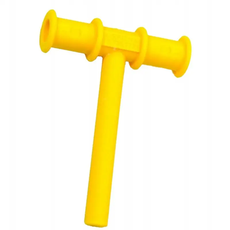 Teether speech delay bentuk huruf T alat terapi telat bicara anak autis bayi adhd oral sensorik stimulasi silikon mainan latihan kunyah oromotor baby sensori tekstur mpasi GTM tumbuh gigi peluit hiperaktif gigit wicara chewy tubes chewing tube 1