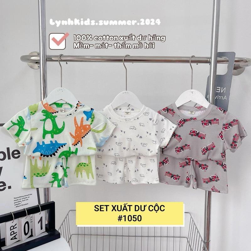 Set 3 bộ quần áo Cotton cộc tay Bé Trai  , bộ quần áo cộc tay cho bé trai mặc mùa hè 5