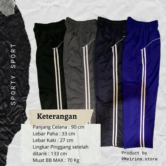 [80 Ribu Dapat 4 Pcs] CELANA TRAINING OLAHRAGA HARIAN UNISEX MATERIAL LOTTO Sport 1