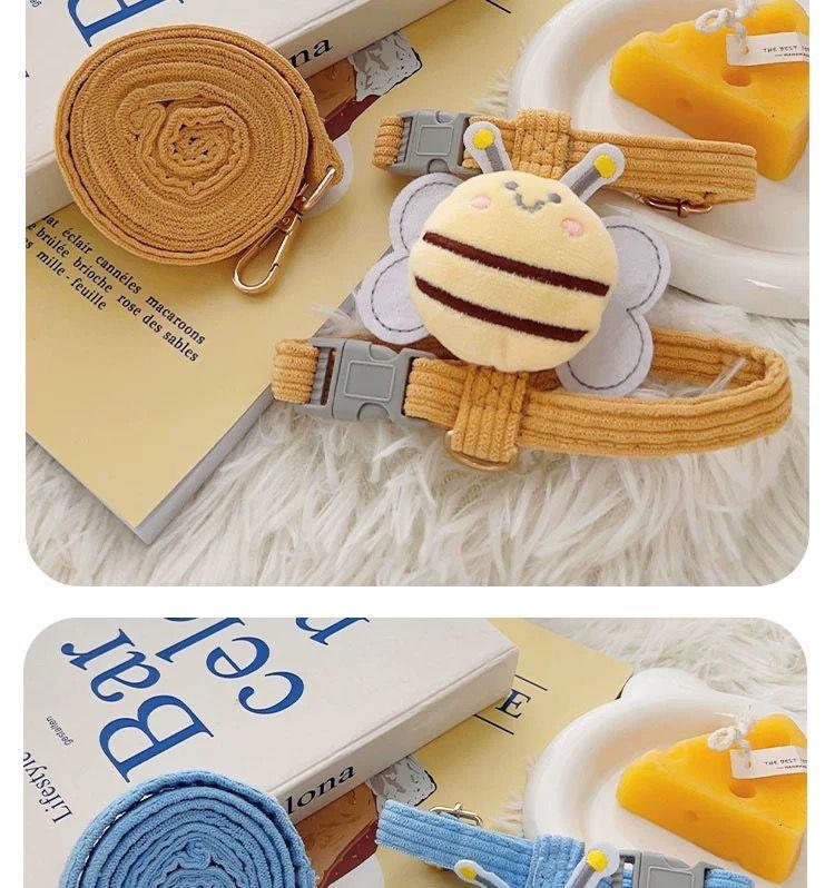 Product Introduction of Cat Pulling Rope Bee Break Free I-Shaped Adjustable Rope for Pet Outing Muppet Teddy Small Anti-off 10