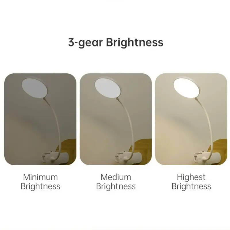 Đèn kẹp bàn WhitePro 1213 3 màu ánh sáng , điều chỉnh độ sáng , Đèn học đọc sách làm việc đèn nối mi, làm nail 4