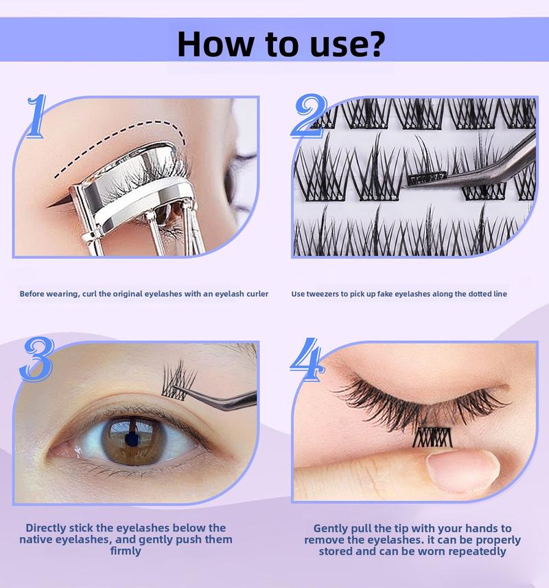 Product Introduction of Flat Glue-Free False Eyelashes Formaldehyde-Free 10 Rows SUNFLOWER Lower Eyelashes Fox False Eyelashes Female Natural Self-Adhesive 3