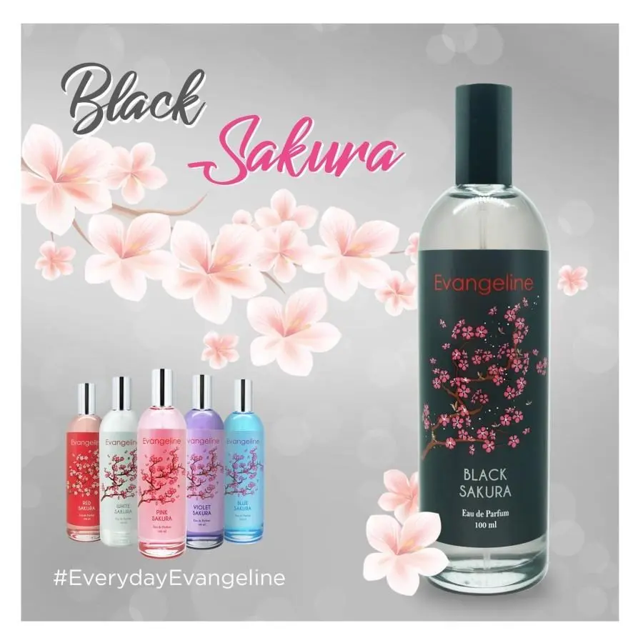 EVANGELINE Eau De PARFUM - Sakura Series Black Bunga
