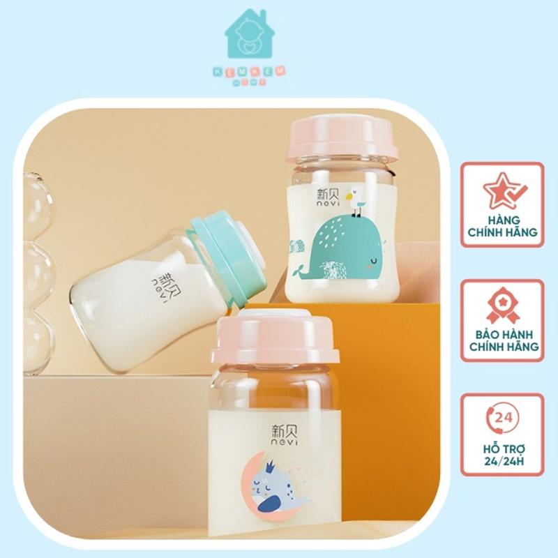 Bình trữ sữa NEVI thuỷ tinh dung tích 150ML -180ML