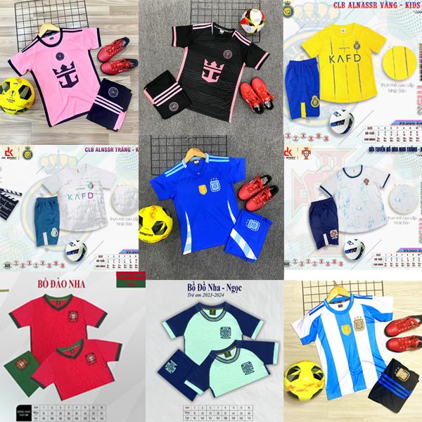 Áo bóng đá trẻ em mẫu Ronaldo và Lion Messi mới nhất tại Kids Sport - Chất liệu mềm mại, thoáng mát, thấm hút mồ hôi tốt