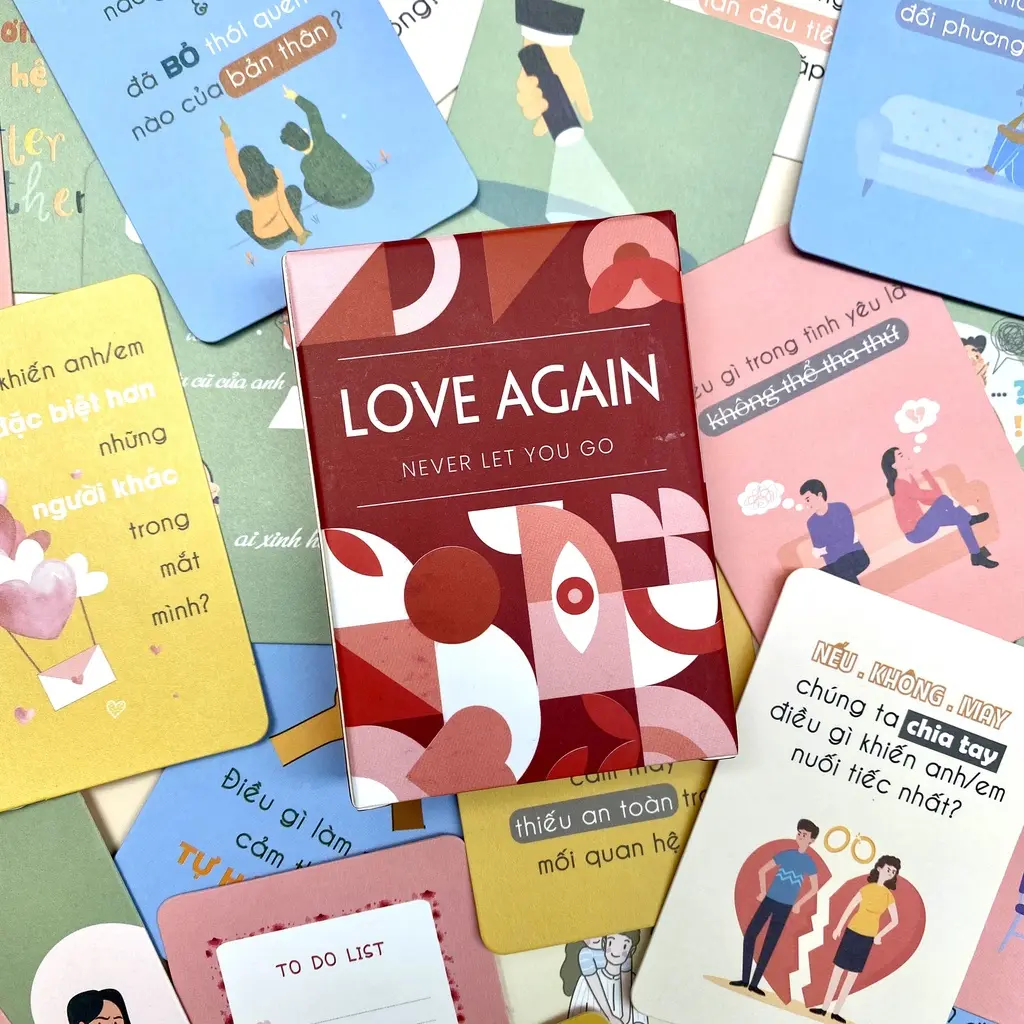Bộ bài tình yêu thấu hiểu nhau LOVE AGAIN - giải quyết mâu thuẫn hàn gắn lại tình cảm cho cặp đôi | Ghiền Mystery box cung hoàng đạo bộ bài đờ ram ma bài meme Thẻ Bài Cards