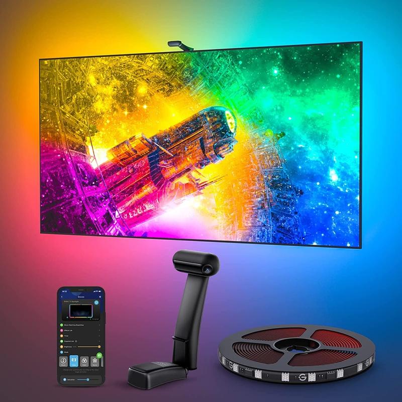 TV LED Backlight T2 with Dual Cameras, 11.8ft RGBIC Wi-Fi LE - TikTok Shop