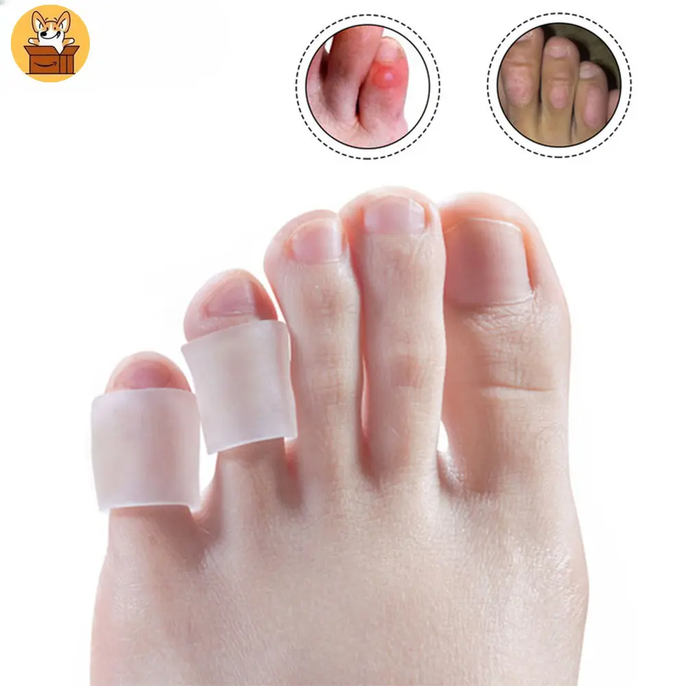 Bảo vệ Ngón Chân Gel trong suốt, Bộ 2 chiếc, Bộ định hình ngô, Dụng cụ tách ngón chân bằng búa, Hỗ trợ và chăm sóc bàn Chân, Am-az