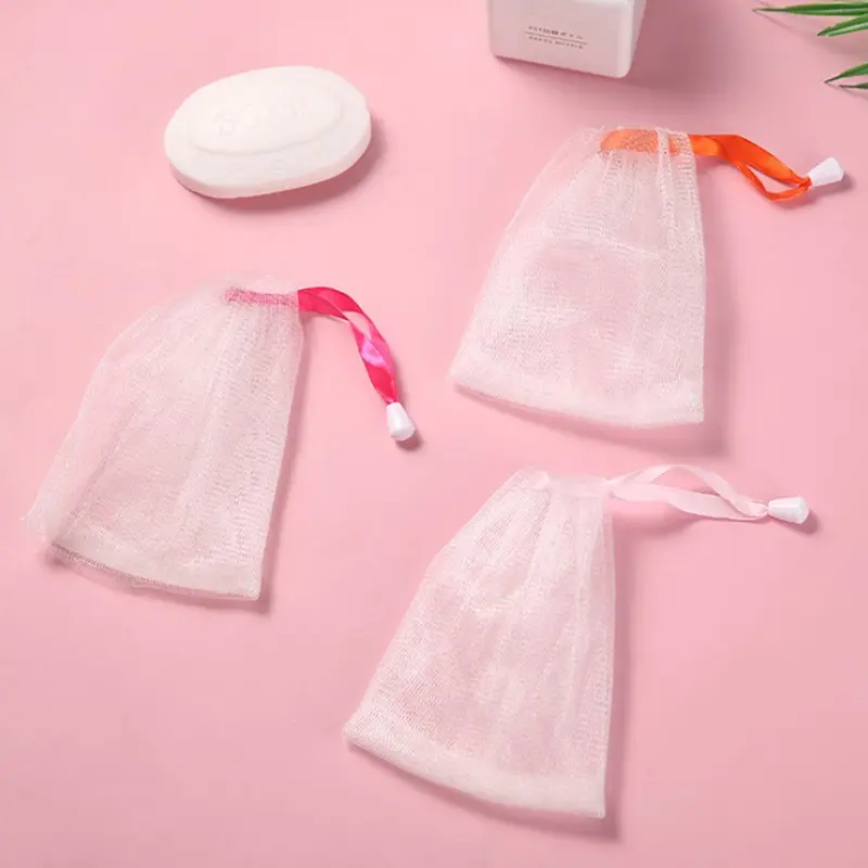 [mqs]Soap Mesh Bag Mesh Net for Foaming Cleaning Bath Soap Net