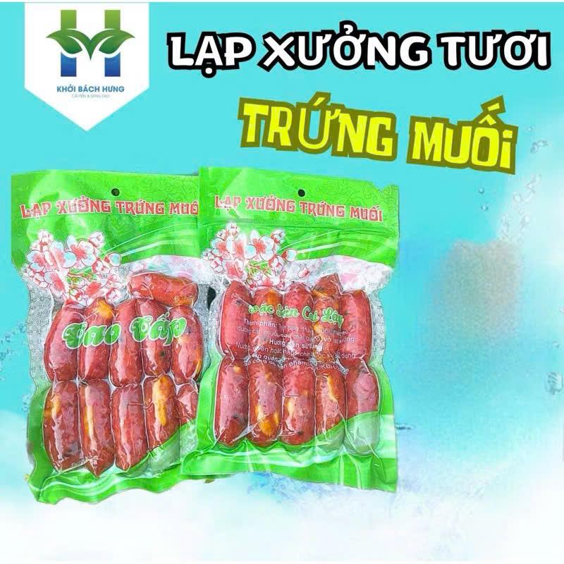  1KG Lạp xưởng heo trứng muối sấy dẻo đặc sản Cai Lậy Khởi Bách Hưng 
