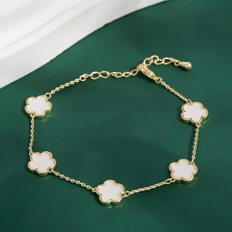 Product Introduction of Vòng Tay Hoa Năm Cánh, Thời Trang, Dành Cho Nữ, Phong Cách Hàn Quốc, Thích Hợp Cho May Mắn Và Sinh Nhật, Thanh Lịch, Thiết Kế Hoa, S8L0 24