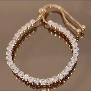 Gelang Serut Full Permata Lapis Emas Fhasioan Yaxiya Terbaru 24K