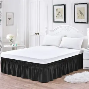 Bed Skirt Rumbai murah Bahan Mikrotex Ukuran Bed 90x200 - Rok Kolong ranjang - Rok Kasur Rumbai Elastic