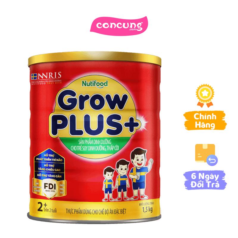 Sữa GrowPlus+ Đỏ dòng suy dinh dưỡng dành cho bé 2+ tuổi 1.5kg
