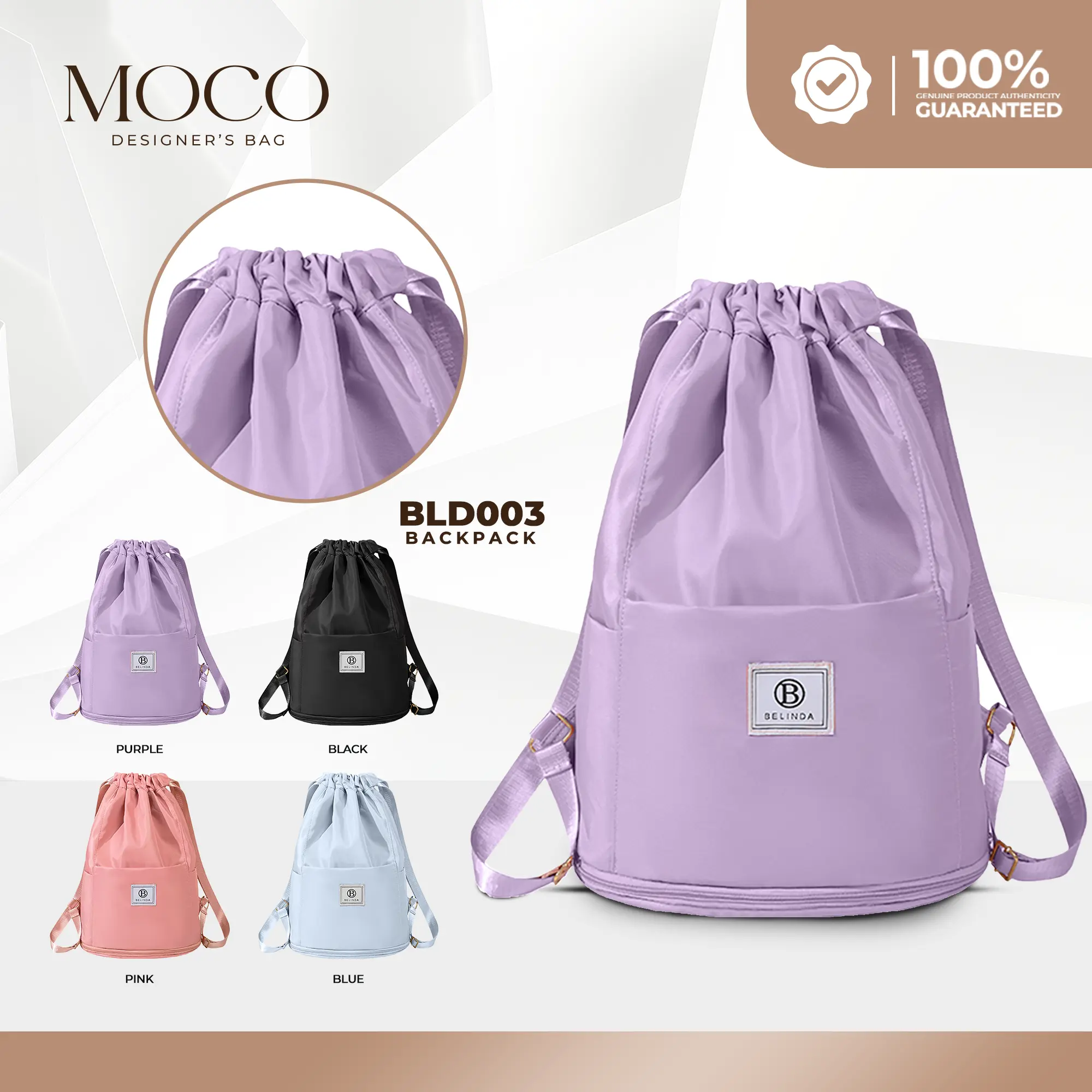 Moco Bags School Bag Large Capacity Knapsack Bag For Women Men Casual Waterproof Sports Backpack BLD003
