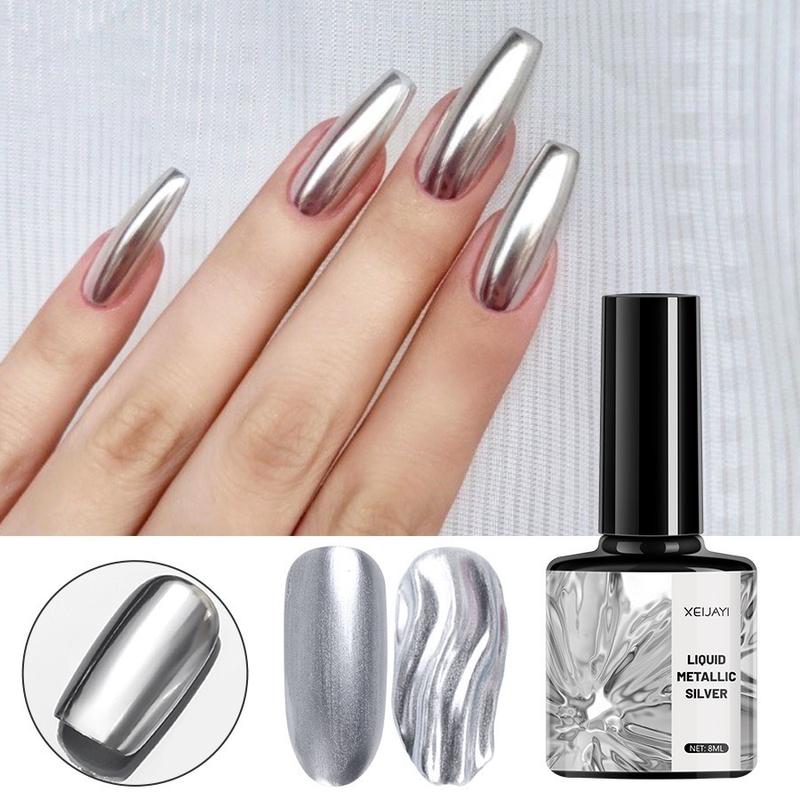 Gel metan bạc chai 8ml XEIJAYI- phụ kiện trang trí nail