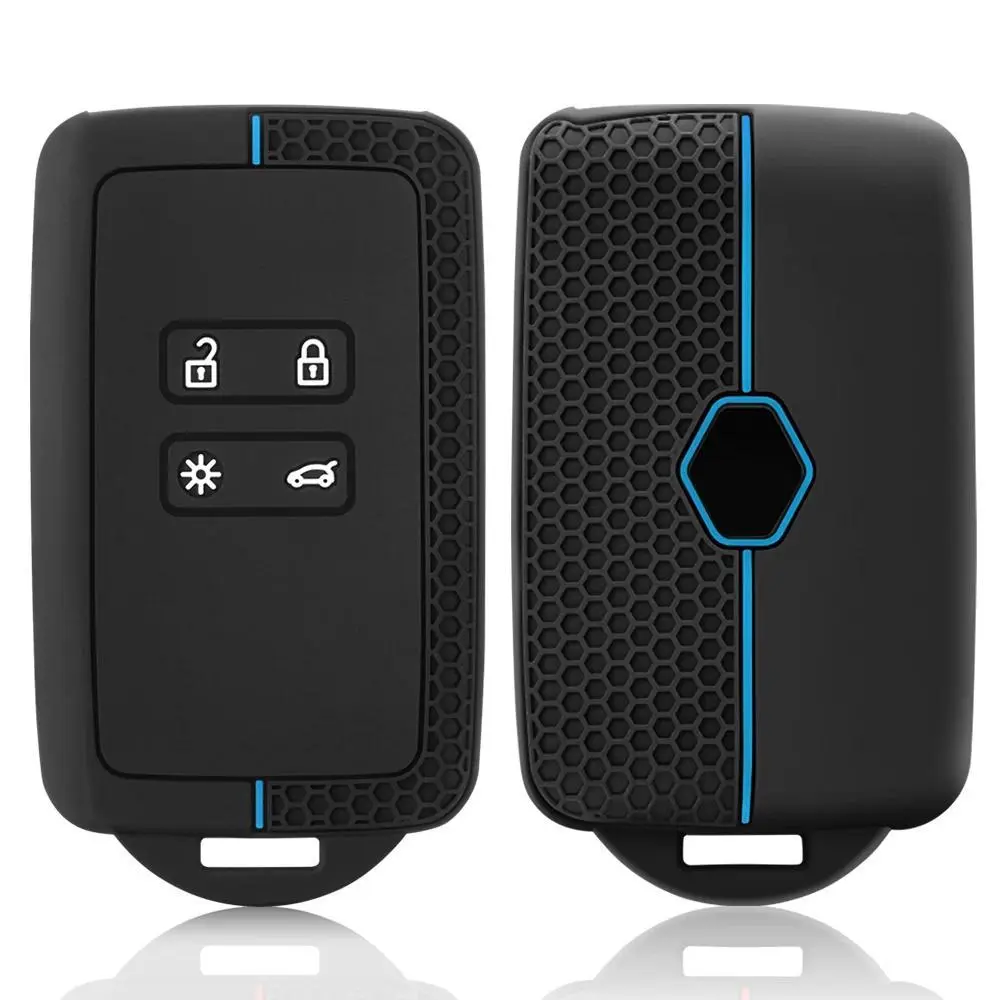 Silicone Car Key Case Cover, Car Key Protector, Smart Car Key Protective Cover, Compatible with Renault Austral Kadjar Clio Megane Captur Arkana Koleos Zoe Scenic Dacia Sandero Duster Logan Jogger
