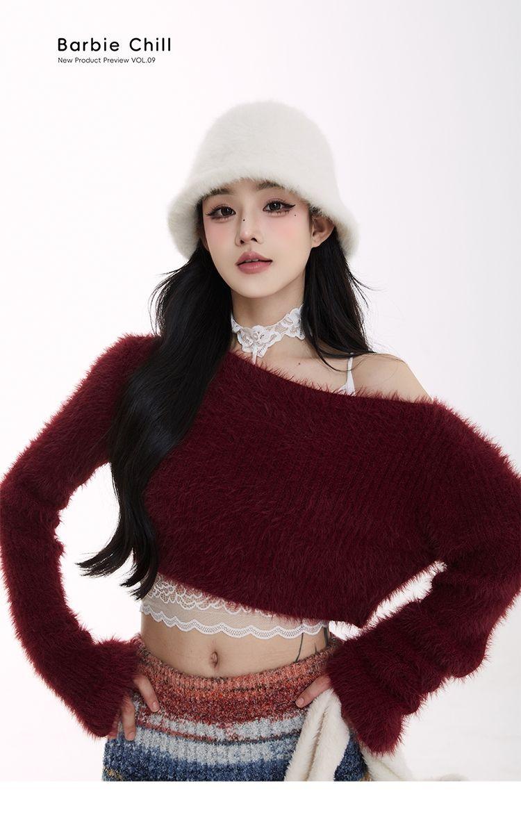 Product Introduction of Váy Len Barbie Dì, Dành Cho Nữ, Bộ Sưu Tập Thu Đông, Hàng Mới Về, Màu Tương Phản, Sọc Tua Rua, Váy Midi, Váy Bodycon, Năm 2024 Women váy  sườn Thun 9