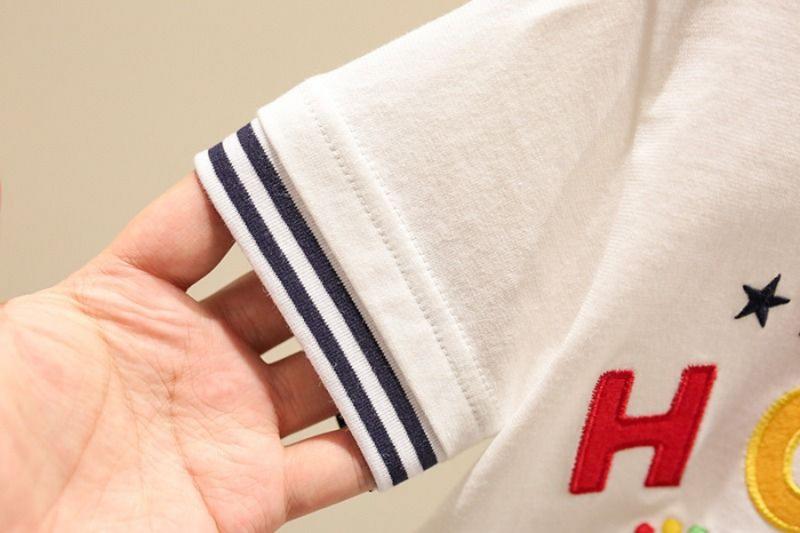 Product Introduction of Áo Thun Tay Ngắn Cho Trẻ Em, 100% Cotton, Mới, Hoạt Hình, Đẹp Trai, Trẻ Mới Biết Đi, Bé Trai, Thêu Máy, Màu Tương Phản, Thời Trang, Mùa Hè 6
