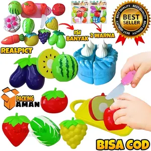 ( BISA COD ) PROMO Mainan Edukasi Anak Buah Potong Magnet Dan Sayur + Kue Tart Potong Ulang Tahun / Mainan Anak Masak Masakan / Mainan Anak Laki Laki / Mainan Anak Perempuan SNI Murah