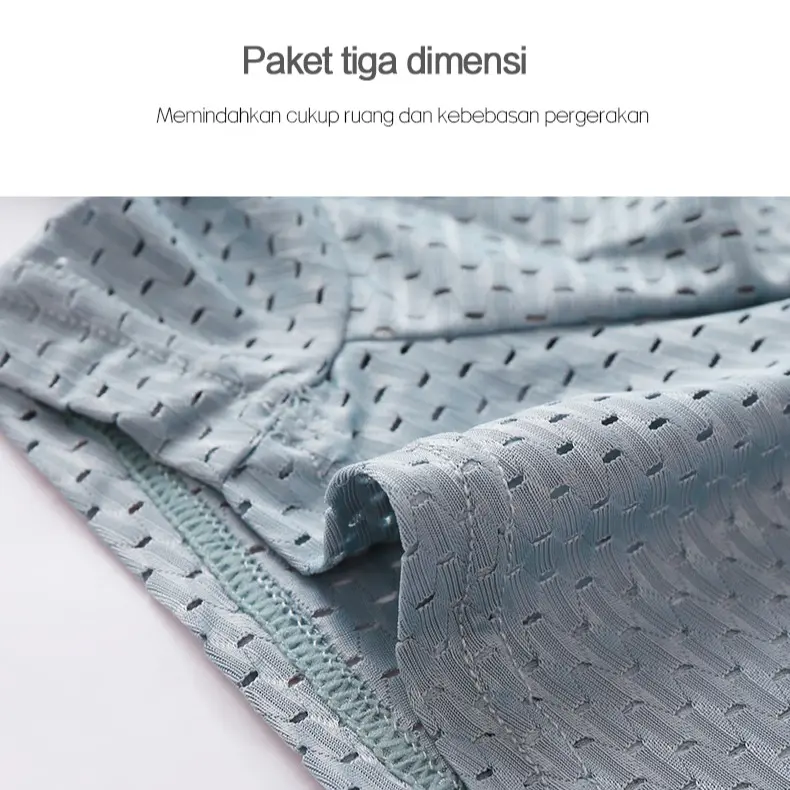 WARNA RANDOM(6PCS+1PCS) Celana dalam pria populer boxer ice silk cool men cowok 3PCS 6PCS 9PCS XL XXL XXXL XXXXL UNDERWEAR 6