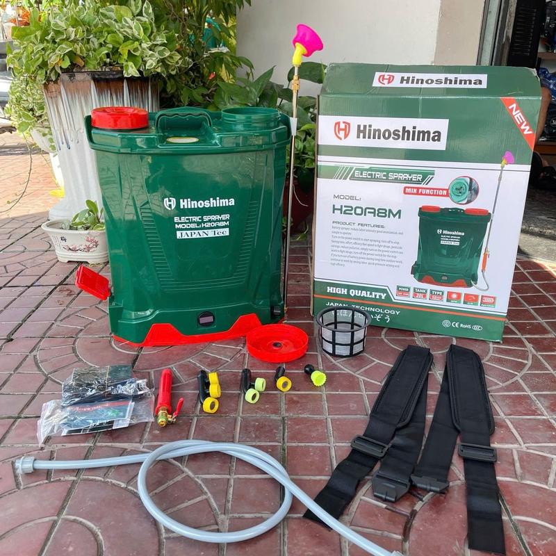 Bình xịt điện có trộn đảo thuốc HINOSHIMA 1 bơm dung tich 20lit sử dụng Phun xịt lúa  - Phun xịthoa màu - Phun cây cảnh - Phun khử trùng ,khử khuẩn ...