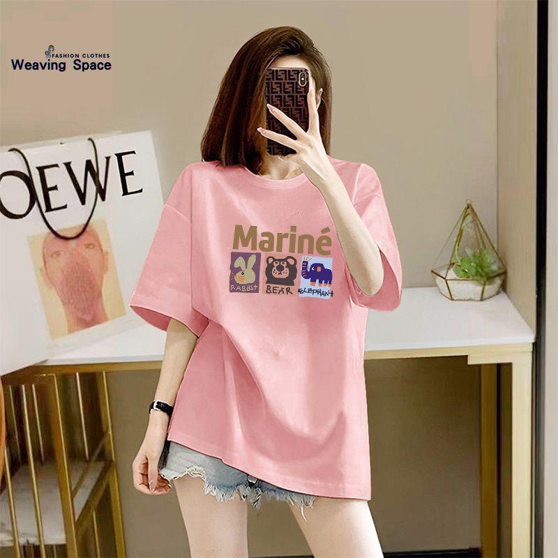 Product Introduction of Áo Thun Cotton Ngắn Tay, Dành Cho Nữ, Dáng Rộng Vừa Vặn, Thiết Kế In Hình, Dài Trung Bình Và Dài, Mỏng, Áo Hàng Mới Về 12