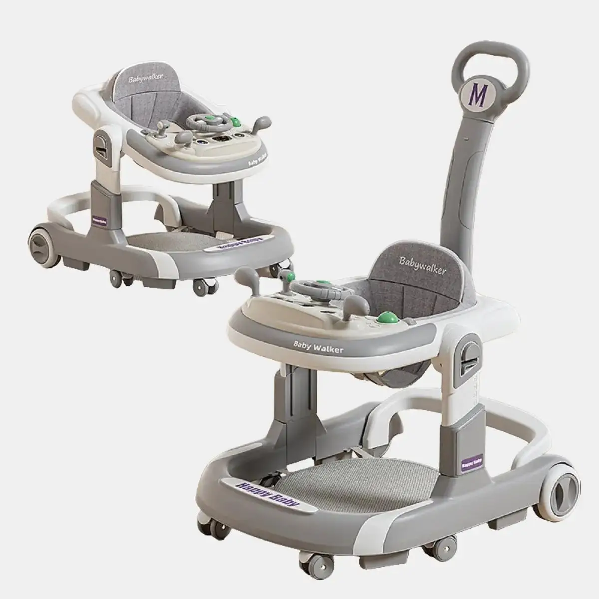 Xe Tập Đi Xe Chữ U Chống lật Cho Bé Từ 6 Tháng Tuổi Có Đầy Đủ  Miếng  Lót Chân Cán  Đẩy  Và Bàn Ăn Dặm