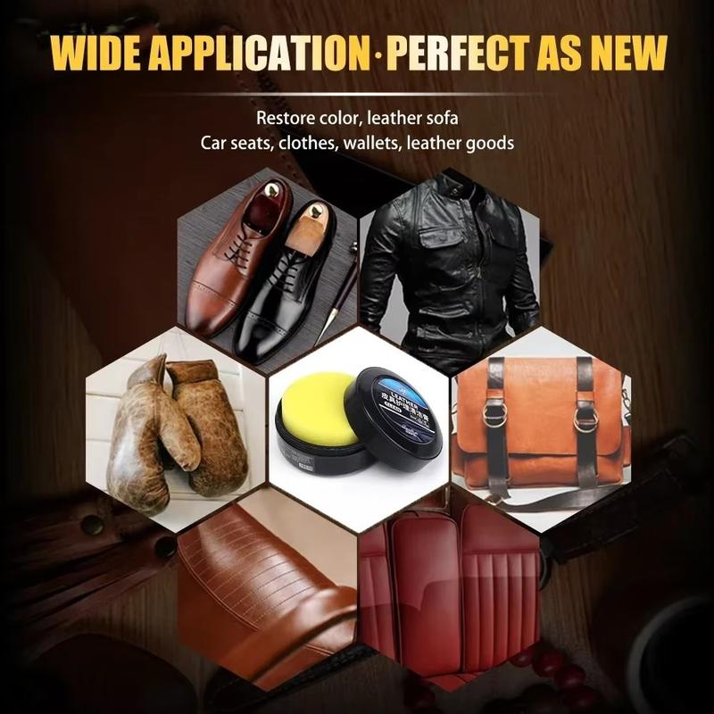 Product Introduction of High Quality Leather Maintenance Car Leather Care Refurbishing Paste Polishing Furniture Leather Cleaning Cream Durable With Sponge Leather Cleaner Car Accessories 23