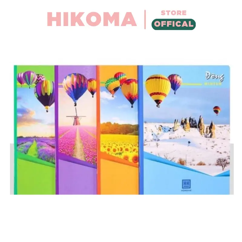 Vở kẻ ngang 200 trang Hồng Hà - 1 quyển - 1004 - 4 mùa - vở ghi chép học sinh , sinh viên - HIKOMA STORE