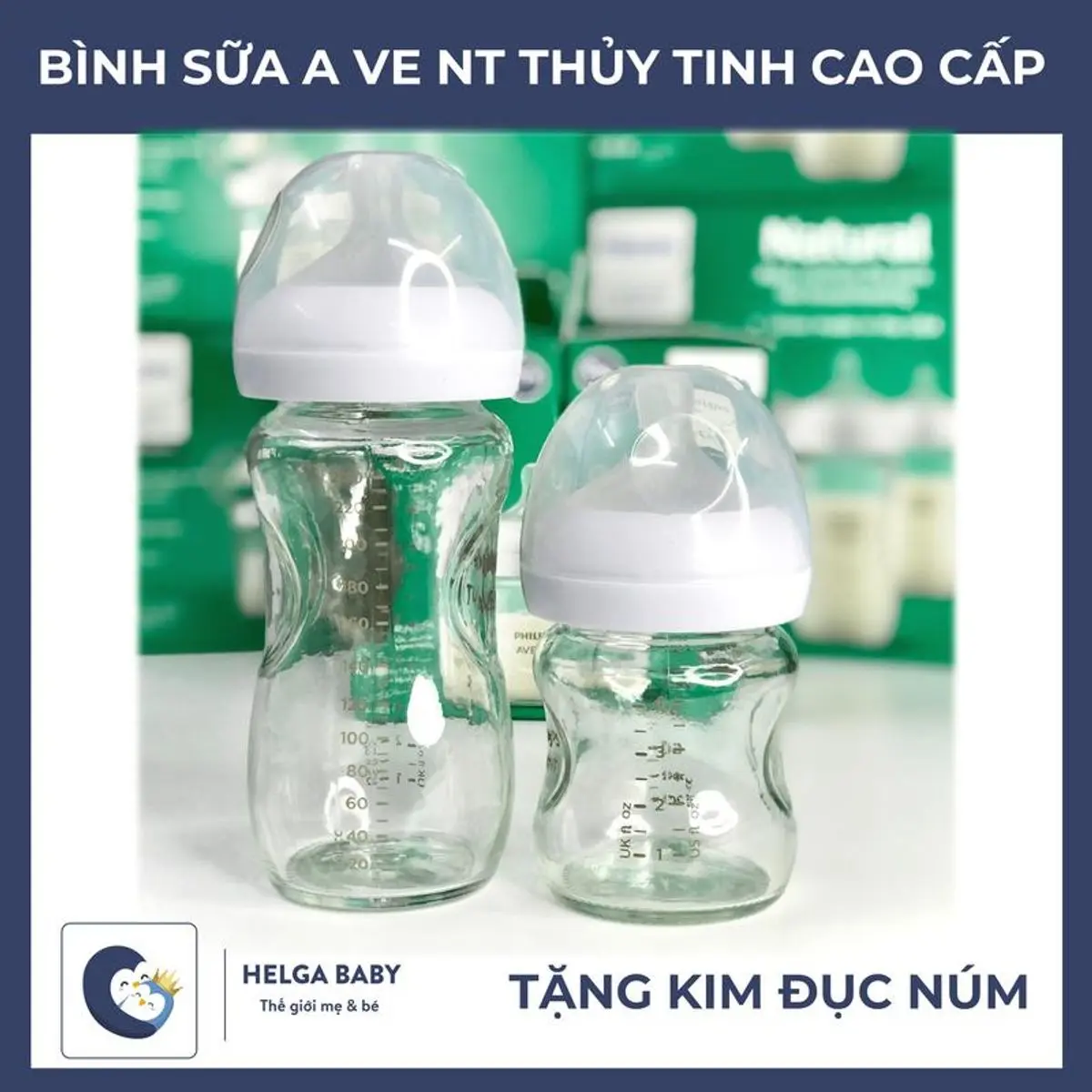 Bình sưɑ~ Avent thủy tinh 120 240ml cho bé