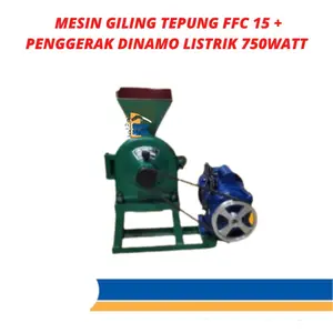 MESIN PENEPUNG MESIN GILINGAN TEPUNG DISK MILL FFC 15 + DINAMO
