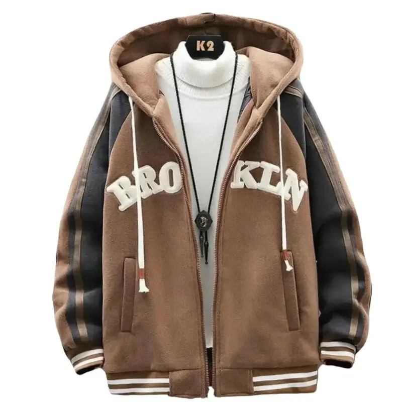Áo Khoác Cardigan Nam Nữ BROKLN, Jacket Kem Menswear Tre Màu Xám Nhung 2