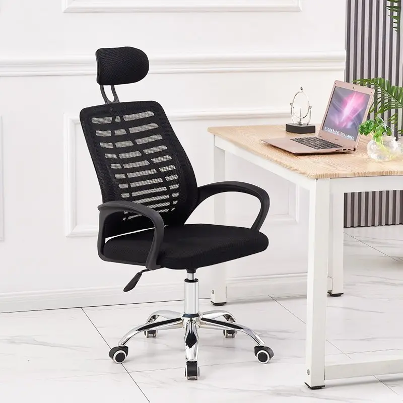 Office Chair with Wheels, Height Adjustable, Desk Chair, Headrest Chair Mesh Comfortable and Breathable Home Office Computer Study Chair Furniture