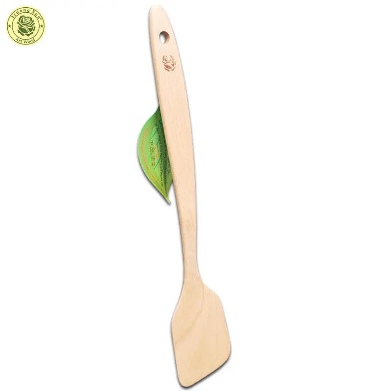 Xẻng Chiên Xào Thức Ăn Siêu Mỏng Cán Dài - Vá Sạn Gỗ 09 ( 40 x 7.5 cm ) - Đồ Gỗ Nhà Bếp Thương Hiệu Trường Sơn 4