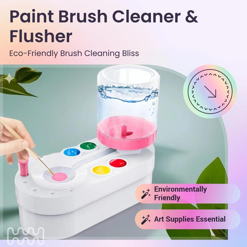 Paint Brush Cleaner, Paint Brush Flusher, Water Recycled Oil Brush Scrubber, Art Supplies for Students School Home, Children's Day Gift, Easter Gifts, Drawing Tools 3