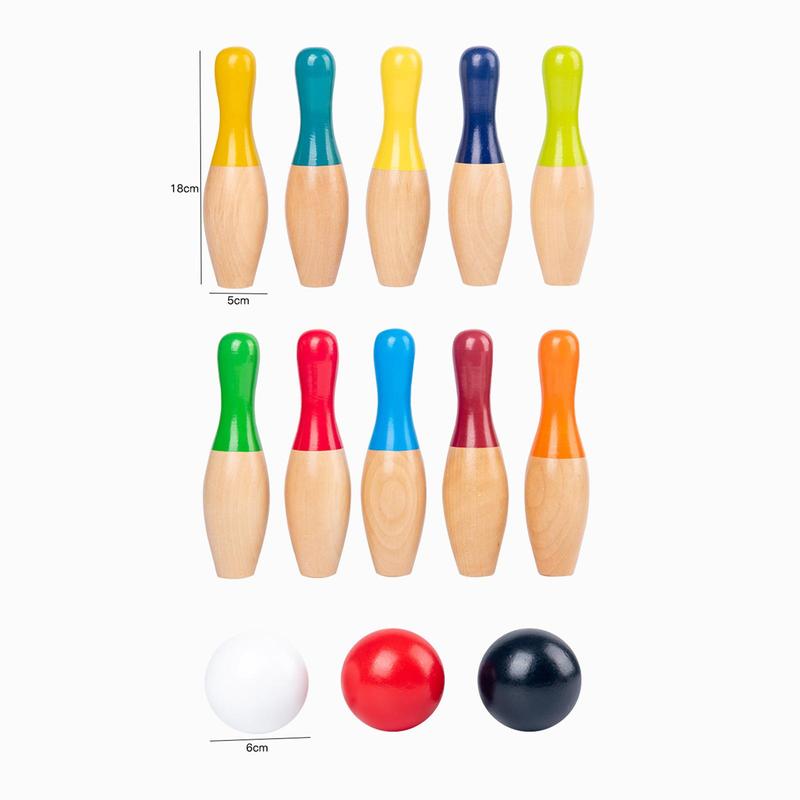 Product Introduction of Đồ Chơi Bowling Trẻ Em Bằng Gỗ, Ngoài Trời, Giáo Dục, 10 Chai Gỗ, Dành Cho Bé Trai Và Bé Gái, Quà Sinh Nhật 0