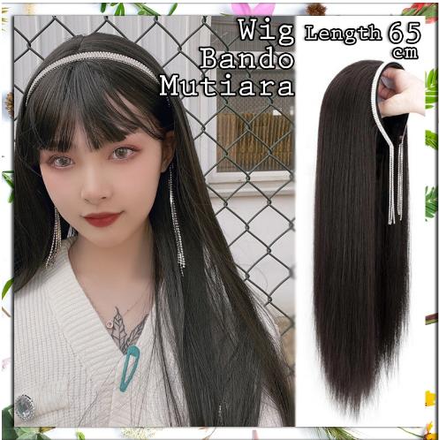 Wig Bando Mutiara Korean Version long hair 0