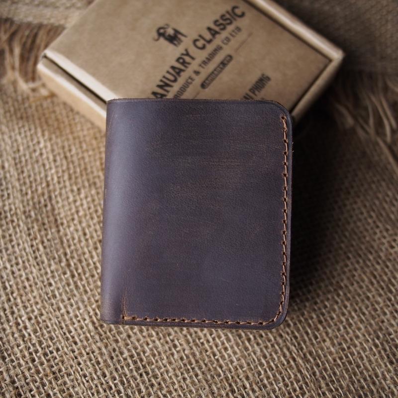 Ví Nam Da Bò Sáp Tự Nhiên - January Classic