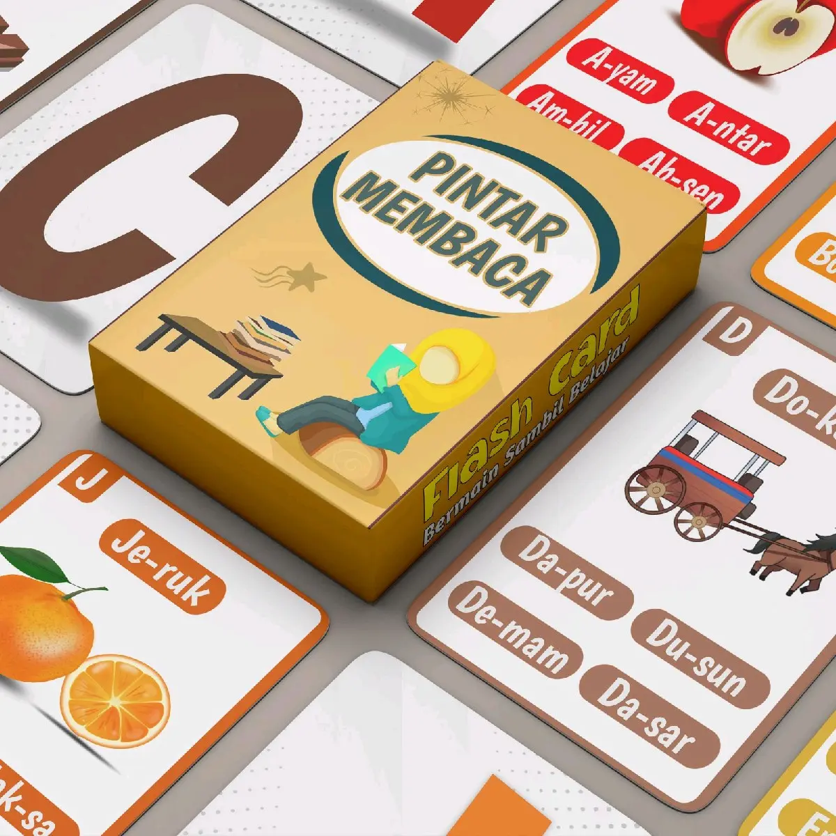 Flashcard Belajar Huruf ABC Lancar Membaca mainan Edukasi Anak - Shop ...