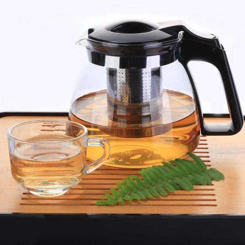 Teko Kaca Seduh Teh Kopi Dengan Saringan Stainless Glass Infuser Tea ...