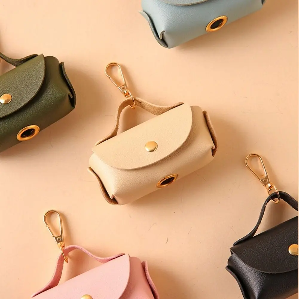Stylish Faux Leather Garbage Bag Dispenser Portable Multiple Colors Dog Pooper Scoopers Bag Pet Bag Holder