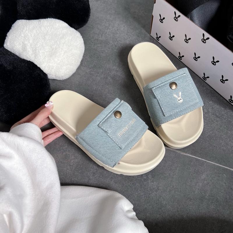 Dép Rabbit mini bags thêu xinh xắn đế cao 4cm - Kèm Hộp Freeship BH