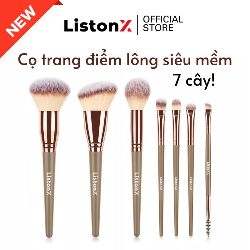 [MUA 2 TẶNG 1] Bộ Cọ Trang Điểm Cao Cấp 7 Chiếc (Lông Siêu Mềm) ListonX | Bộ Cọ Trang Điểm Cá Nhân | Tặng 1 bông mút cao cấp khi mua 2 sản phẩm bất kỳ