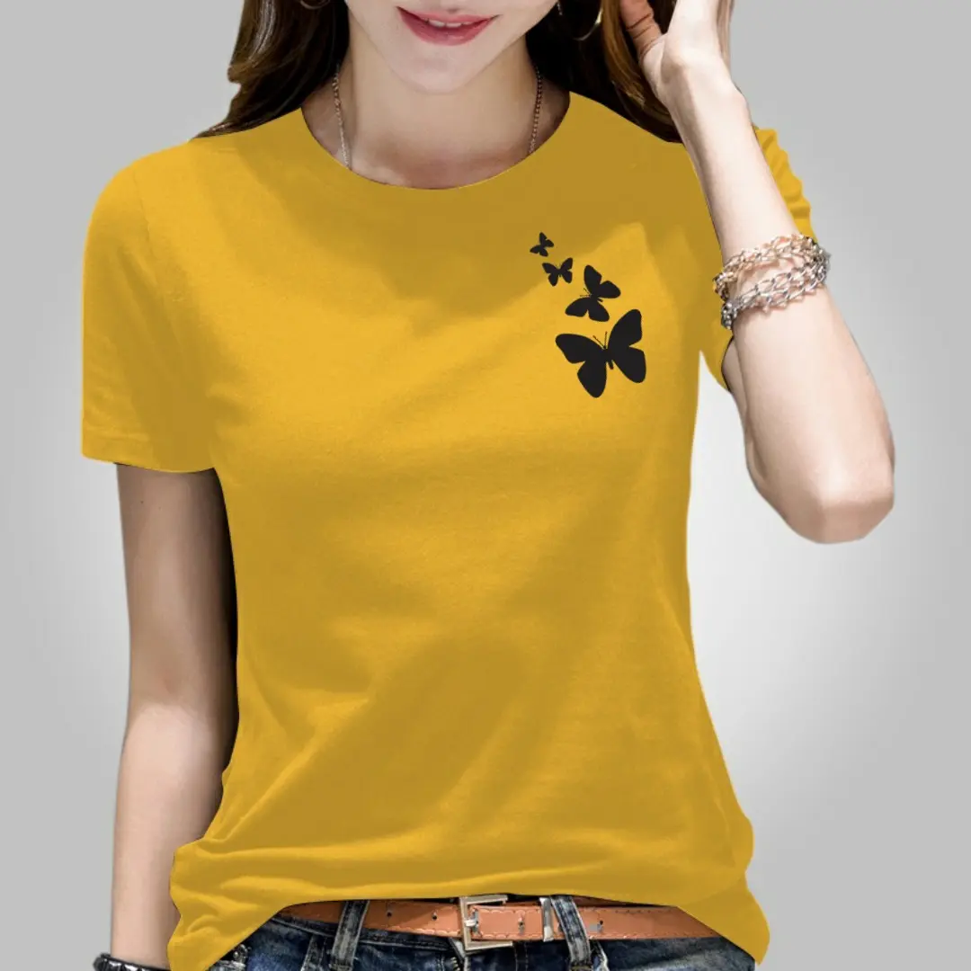 Kaos wanita termurah logo kupukupu